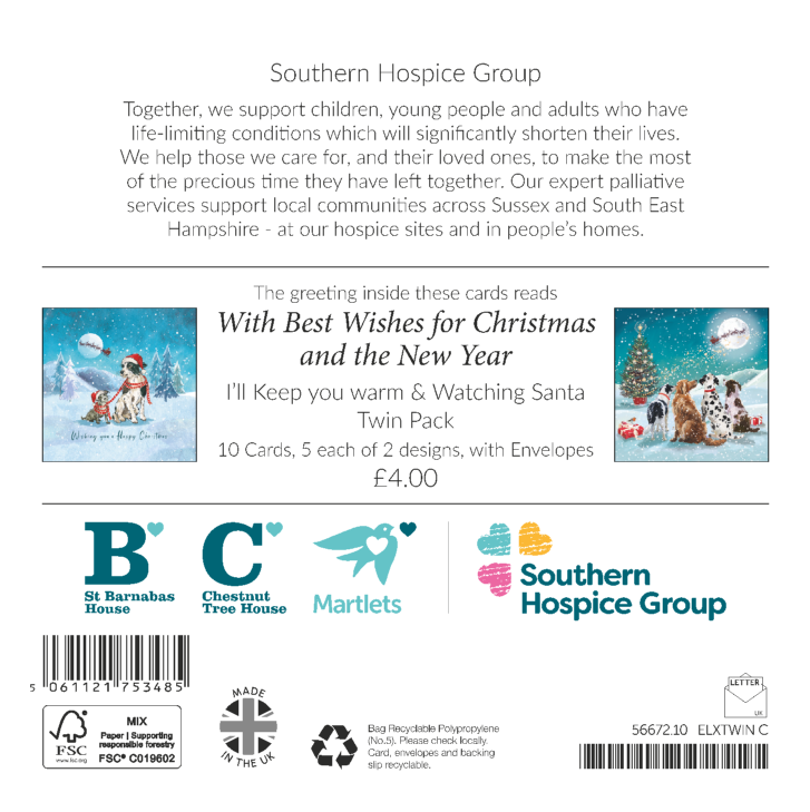 I'll Keep you warm & Watching Santa Twin Pack 10 Charity Christmas Cards