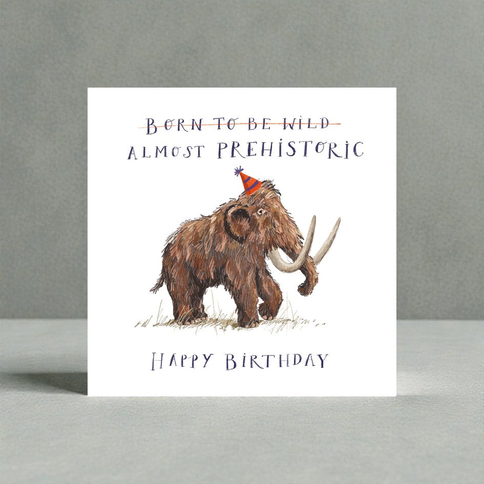 Mammoth Prehistoric Comedy Happy Birthday Charity Greeting Card