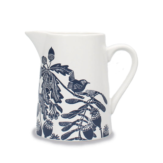 Katie Hess Ceramic jug (woodland navy) 500ml