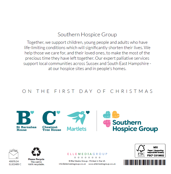 On The First Day Of Christmas Charity Christmas Cards 10 Pack