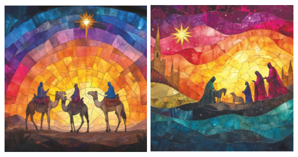 Travels At Dusk & Bathed In Light 10 Twin pack Charity Christmas Cards