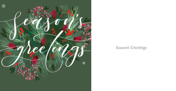 Vintage Garland 10 Charity Christmas Cards