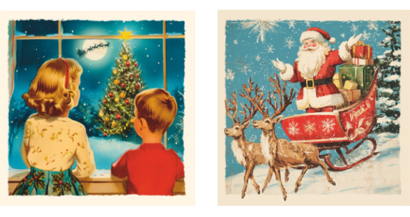 On His Sleigh & Quick To Bed 10 twinpack Charity Christmas Cards