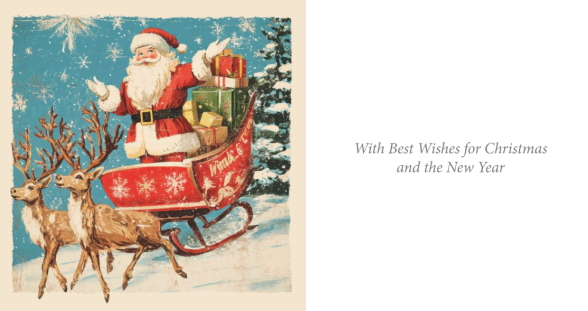 On His Sleigh & Quick To Bed 10 twinpack Charity Christmas Cards