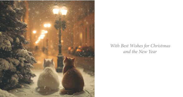 Sleeping Cat & Feline Friends Twin Pack 10 Charity Christmas Cards