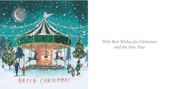 Christmas Carousel and A Magical World Twin pack 10 Charity Christmas Cards (Copy)