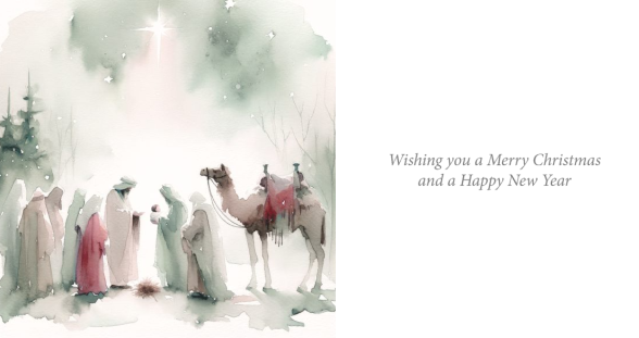Watercolour Nativity & Soft Light 10 Twin pack Charity Christmas Cards