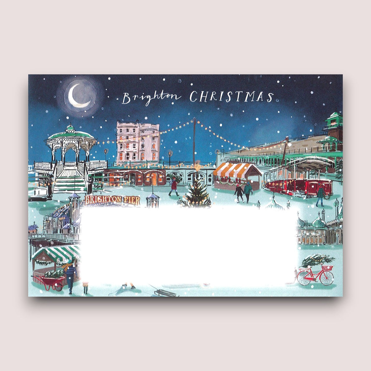Brighton Christmas Scene Die-Cut Christmas Cards – Pack of 10