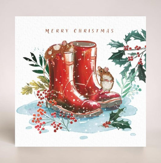 A Cosy Spot To Snooze and Hopping Through The Snow Twin pack 10 Charity Christmas Cards