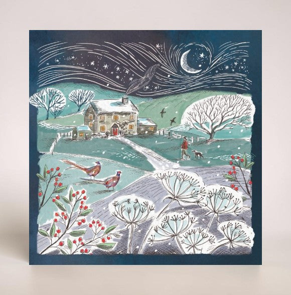 Over The Fields & Pheasants In The Fields 10 twinpack Charity Christmas Cards