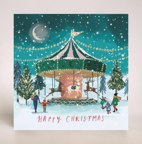 Christmas Carousel and A Magical World Twin pack 10 Charity Christmas Cards (Copy)