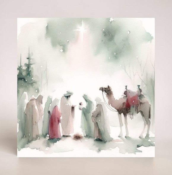 Watercolour Nativity & Soft Light 10 Twin pack Charity Christmas Cards
