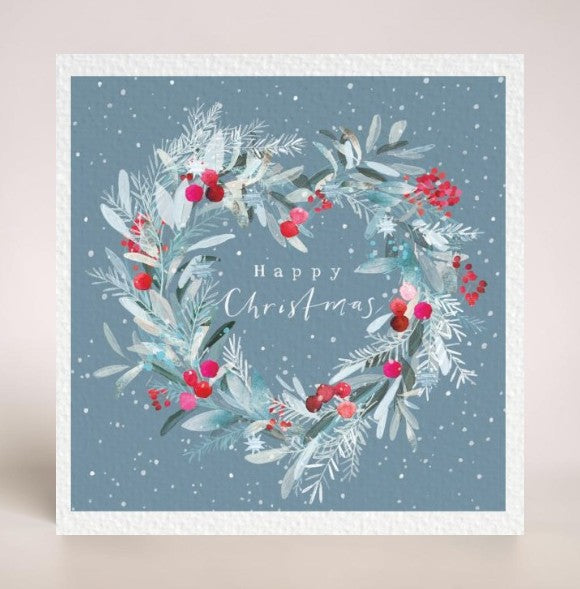 Heart Wreath & Candy Wreath 10 twin pack Charity Christmas Cards