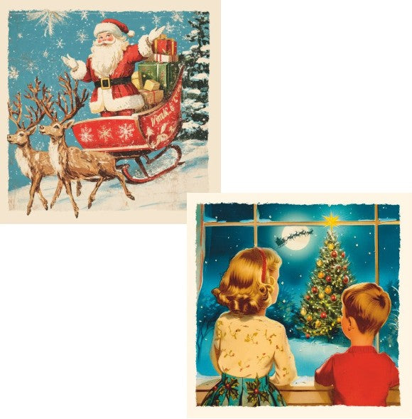 On His Sleigh & Quick To Bed 10 twinpack Charity Christmas Cards