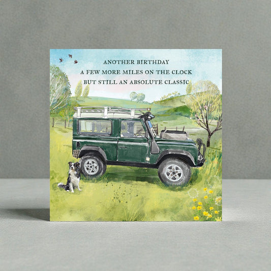 Share Land Rover Sheep Dog Country Comedy Happy Birthday Charity Greeting Card