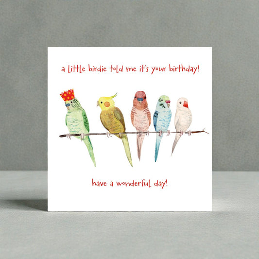 Parroty Time Birthday Birds & Parrots Greeting Card